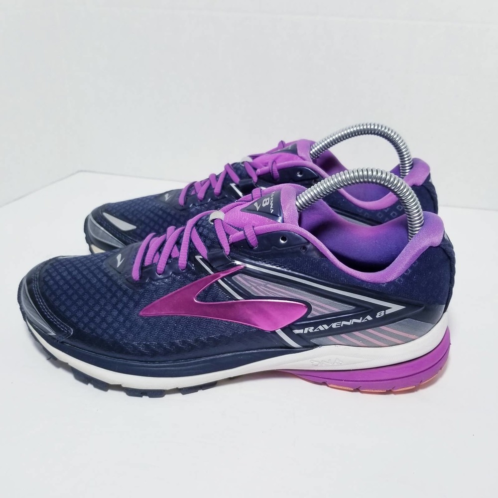 Brooks Womens Ravenna 8 Purple Running Shoes 9 - Picture 4 of 9